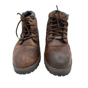 Skechers Mens Verdict Work Boots Size 13 Dark Brown Leather Outdoors Waterproof